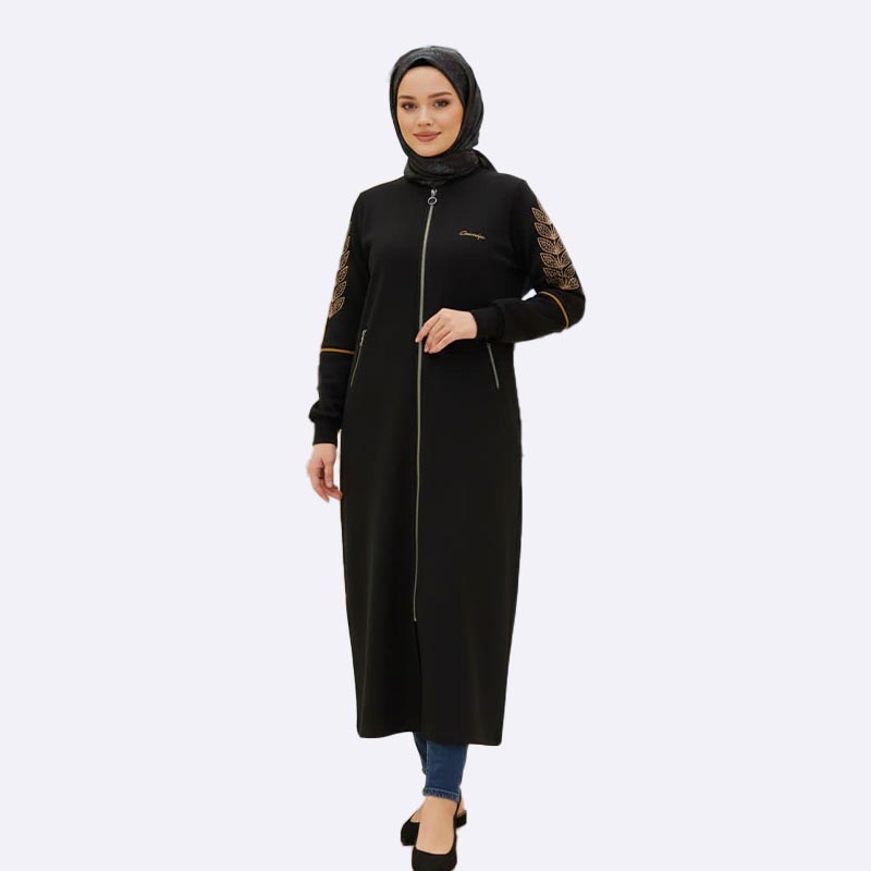 Long Winter Coat/Cardigan with Full Zipper