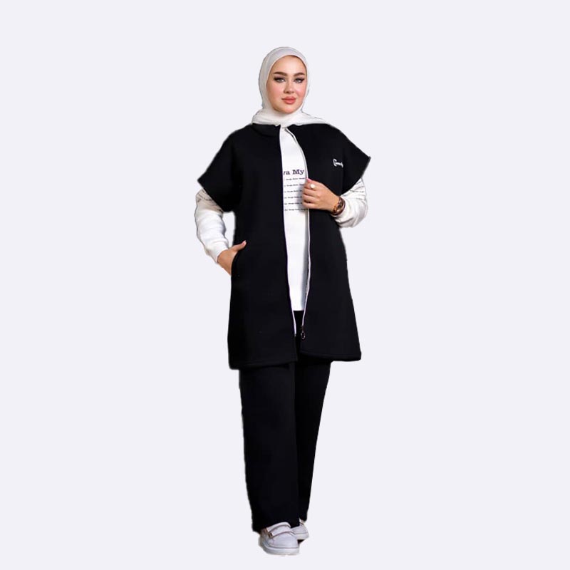 3-Piece Fleece Suit with Sleeveless Vest