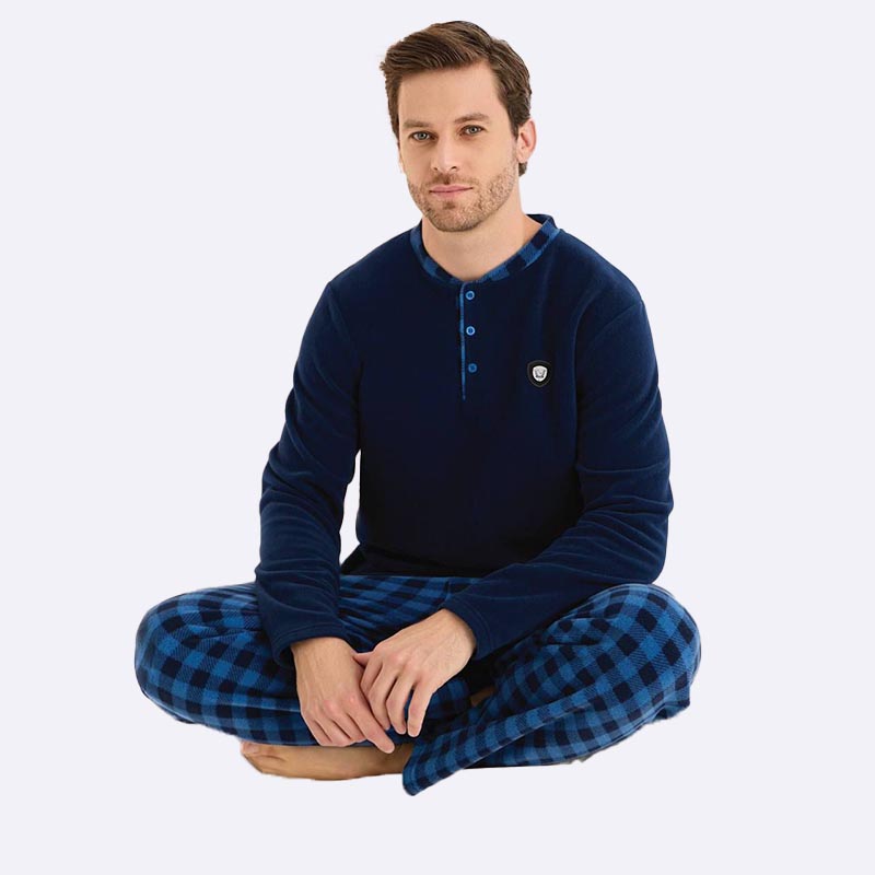 Men's Thick Polar Fleece Pajama Set