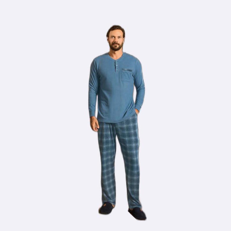 Men's Cozy Plaid Pajama Set