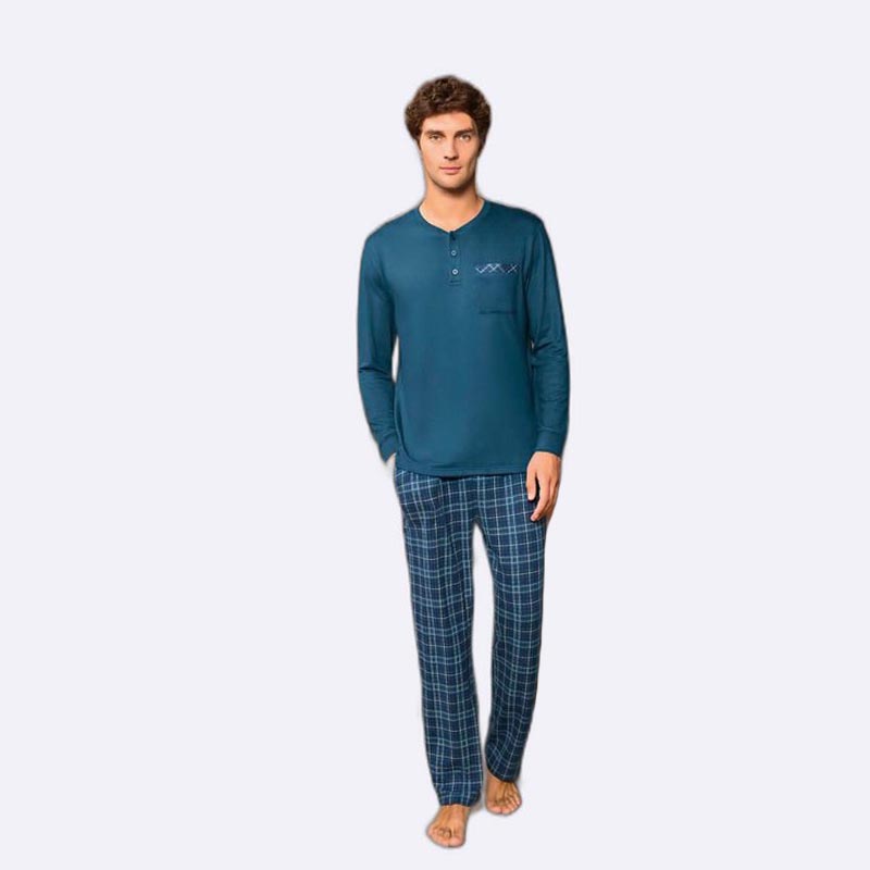 Men's Cozy Plaid Pajama Set