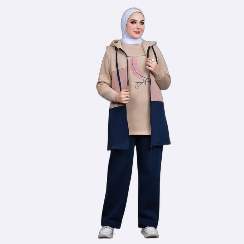 Color Block Hooded Lounge Set