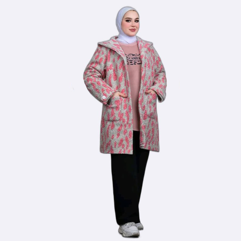 Women's 3-Piece Bouclé Pajama Set with Hooded Cardigan