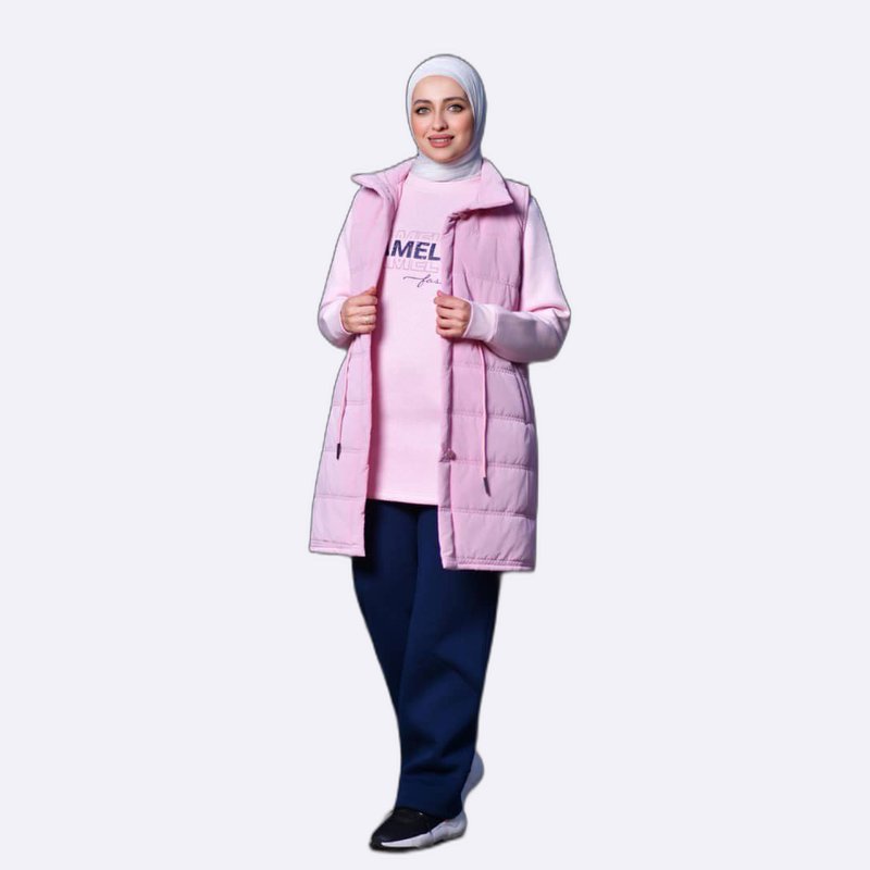 Rosy Harmony Women's Sweatshirt and Vest Set