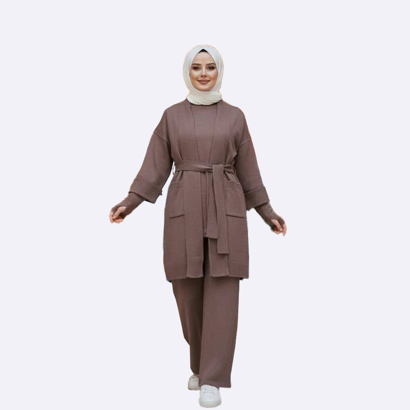 Elegant Knit Cardigan & Pants Set