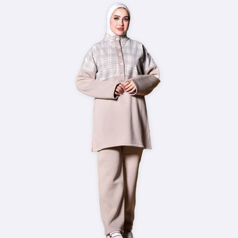 Cozy Plaid Panel Lounge Set