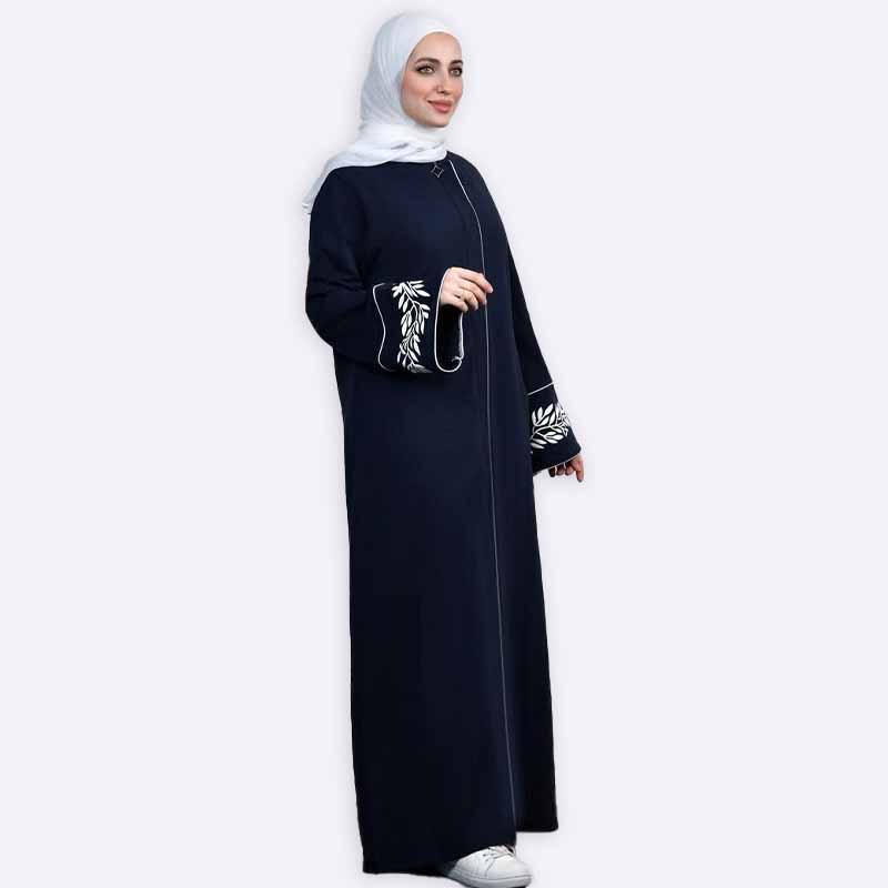 Elegant Embroidered Cuff Abaya