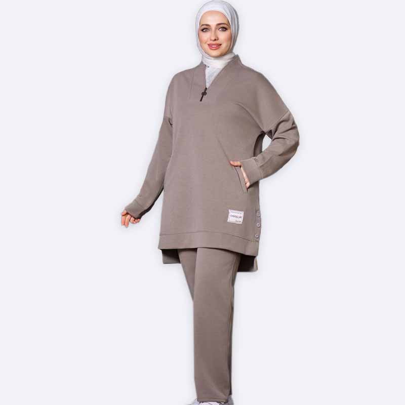 Modest Lounge Set: Relaxed Fit Top & Pants