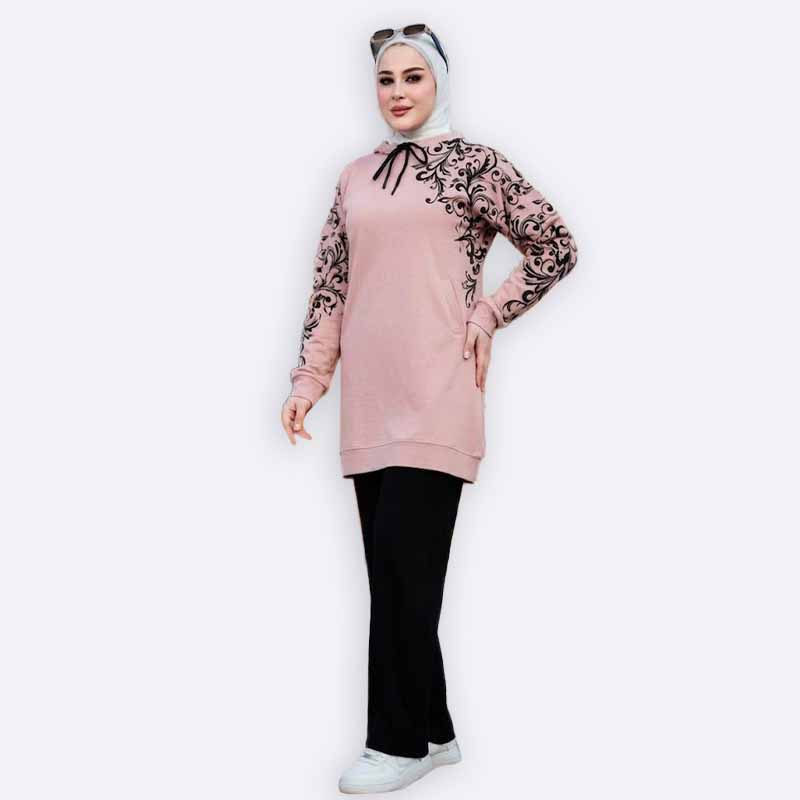 Patterned Hoodie Set