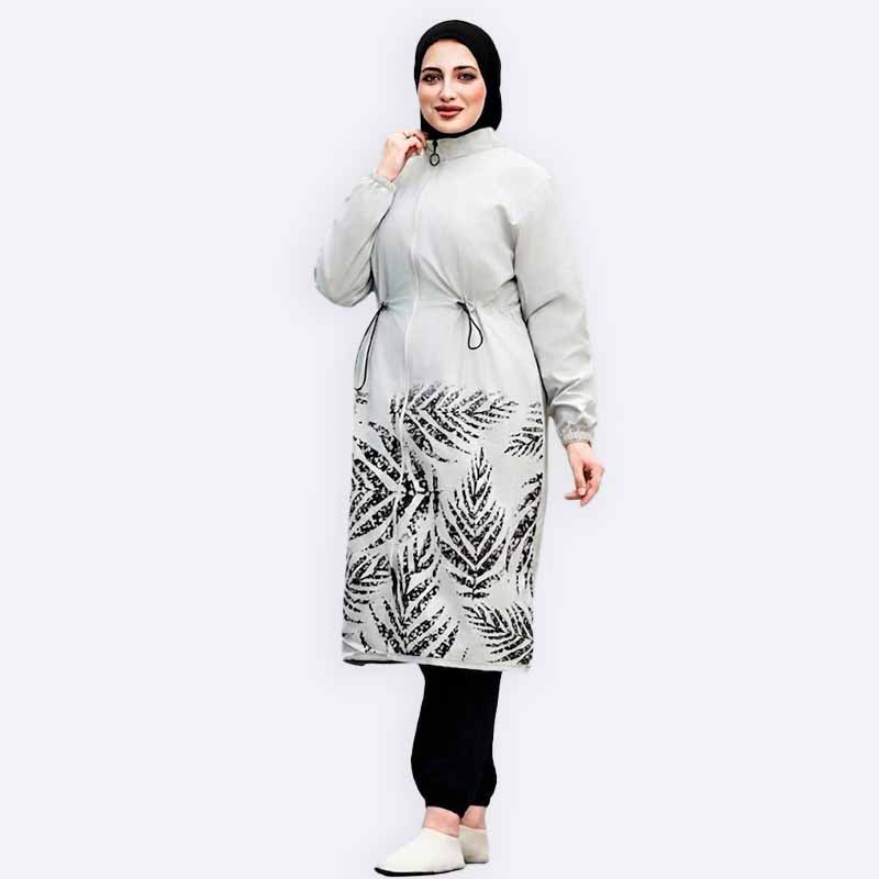 Leaf Printed Sporty Two Piece Set