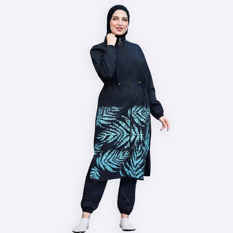 Leaf Printed Sporty Two Piece Set
