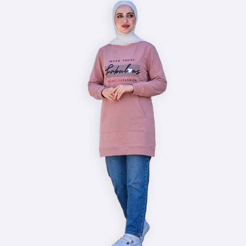 Casual Printed Two Piece Sweatshirt Set