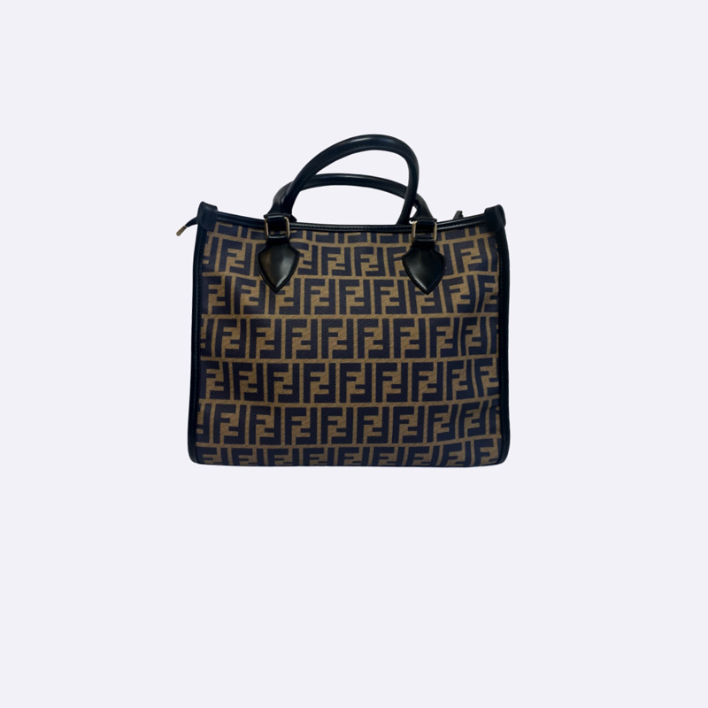 Fendi Style FF Logo Pattern Tote with Phone Pouch
