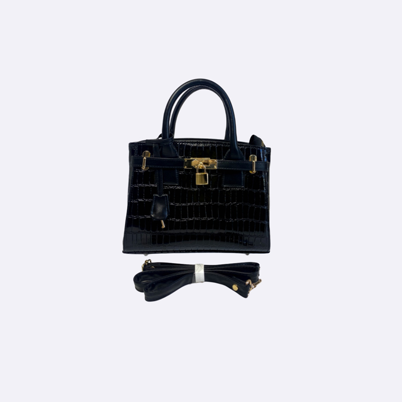 Crocodile Embossed Mini Kelly Style Bag