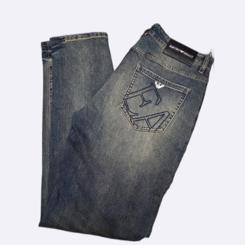Emporio Armani EA Logo Embroidered Jeans