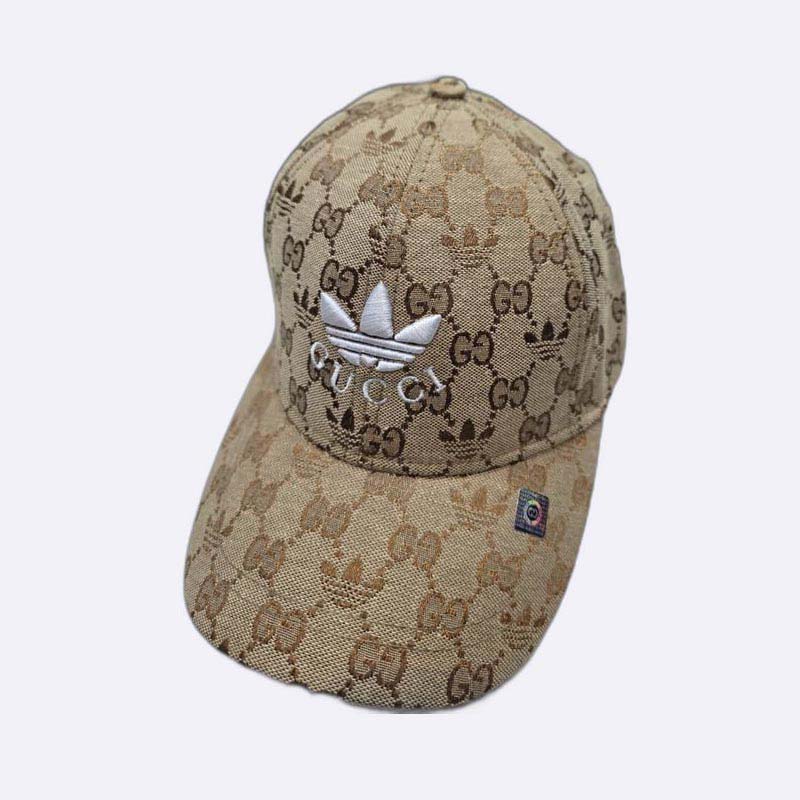 Adidas x Gucci Men Monogram Baseball Cap Beige