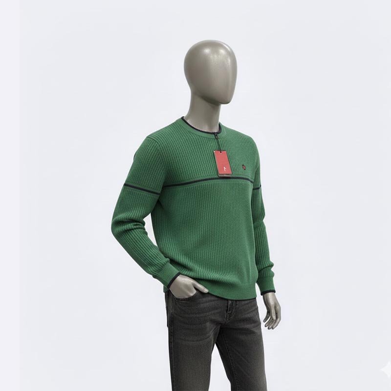 Emerald Green Ribbed Knit Sweater
