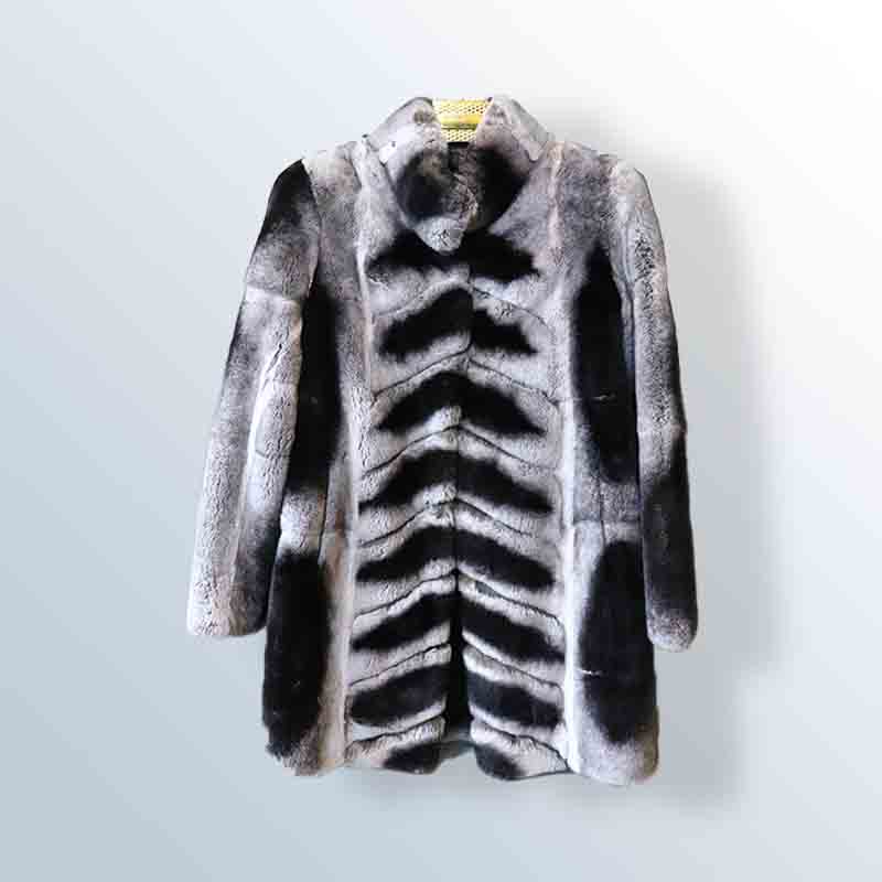 Women's long fur jacket