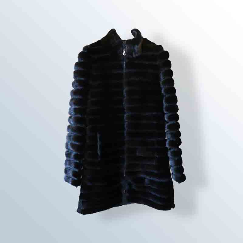 Women's long fur jacket