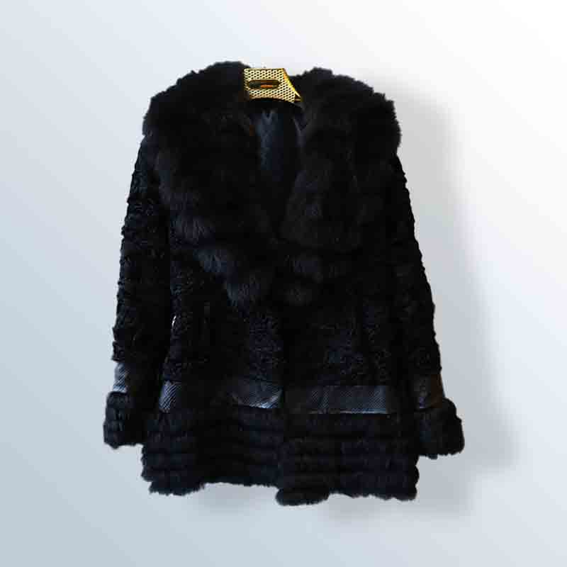 Long styrene jacket with fox