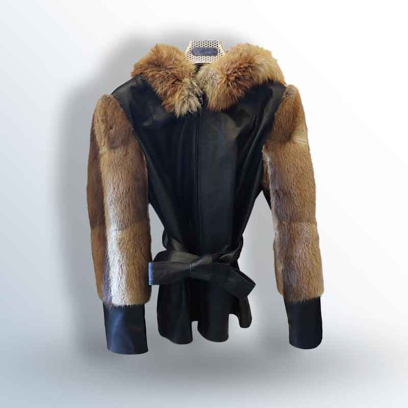 New Tella Visone jacket with fox fur