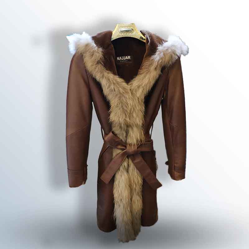 Arbel Leather Jacket with Fox Fur