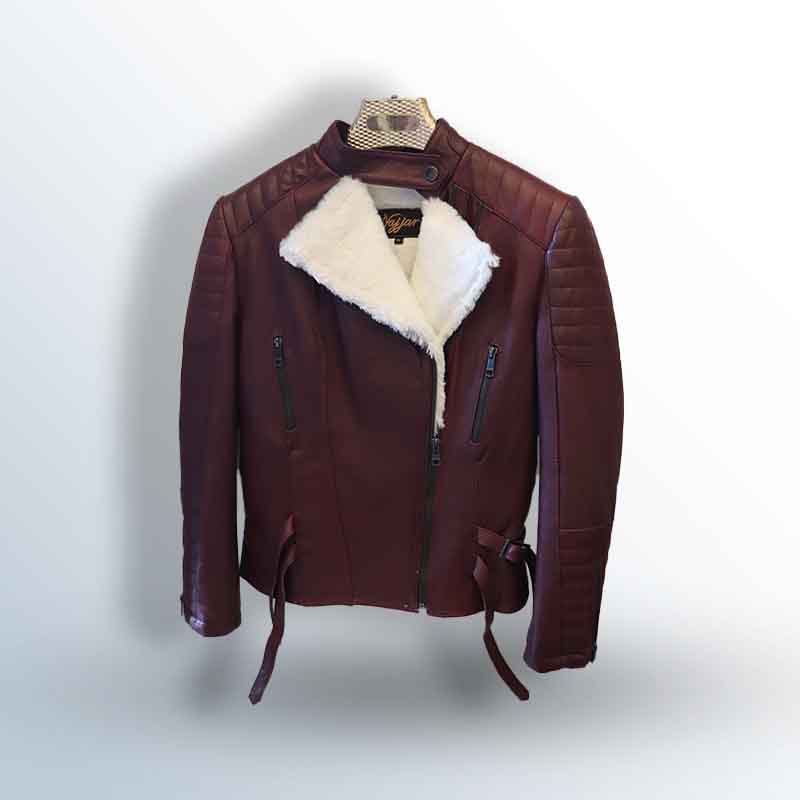 Harley Leather Jacket Lined with Faux Fur