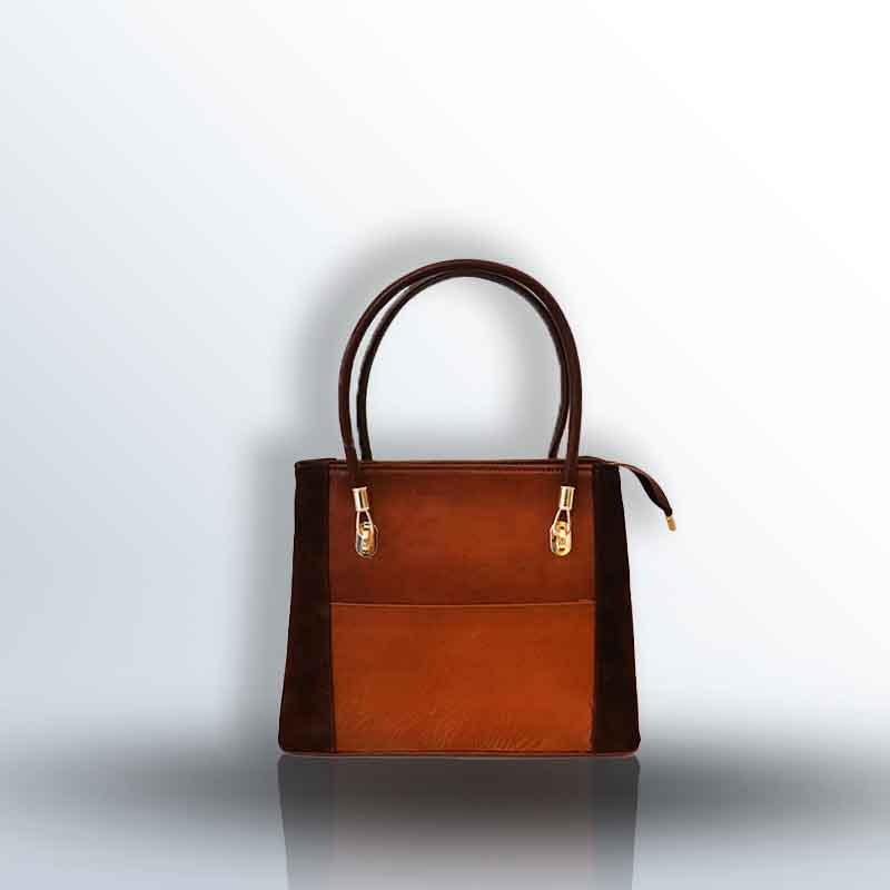 Leather and suede women's bag