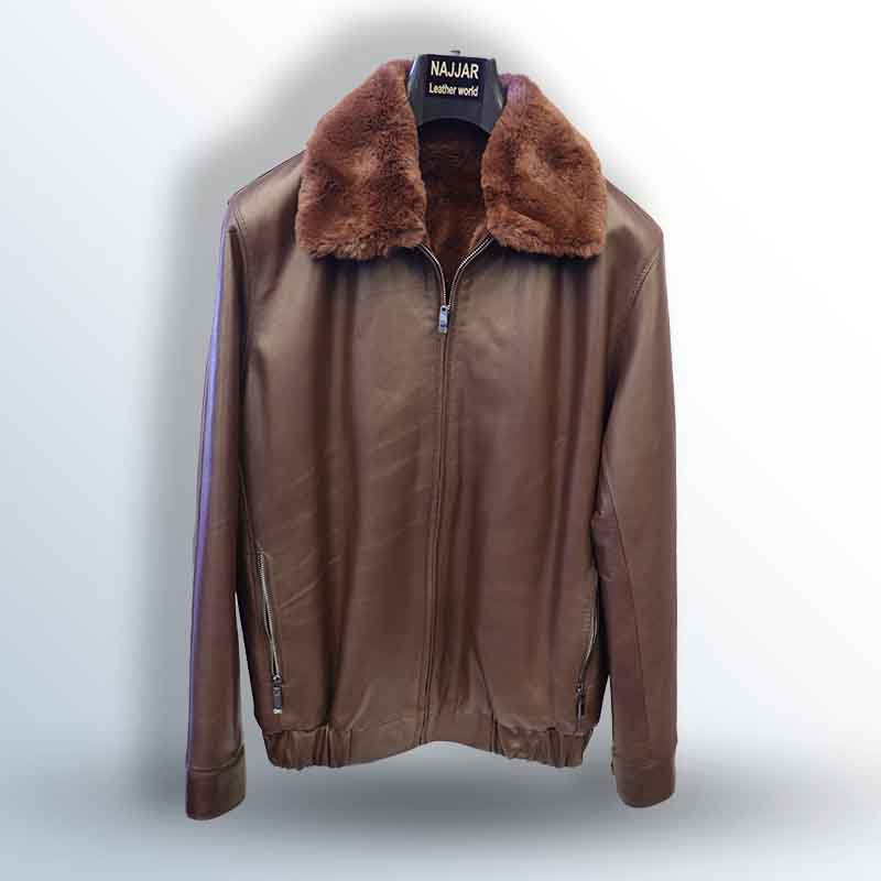 Julio Leather Jacket with Faux Fur Lining