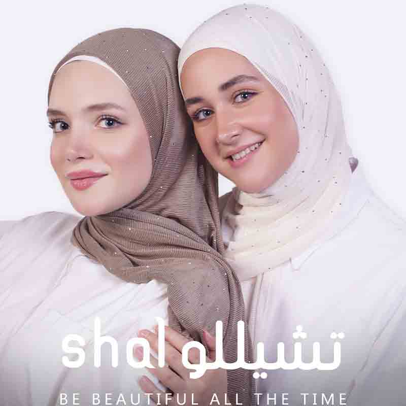 Elegant Rhinestone Embellished Hijab