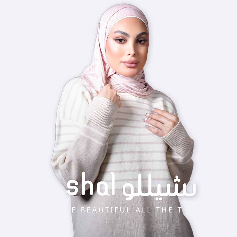 Kuwaiti striped selina 2 Hijab