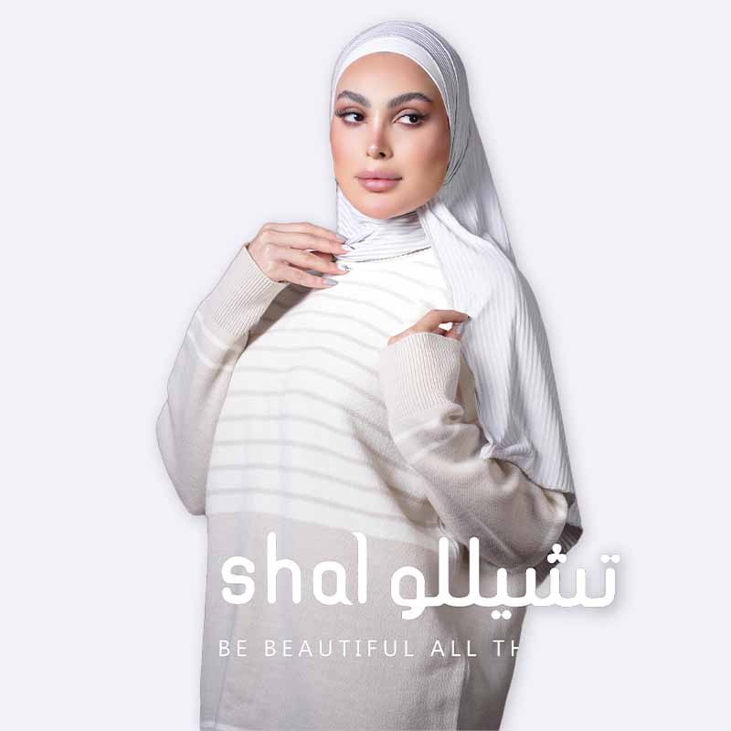 Kuwaiti striped selina 2 Hijab