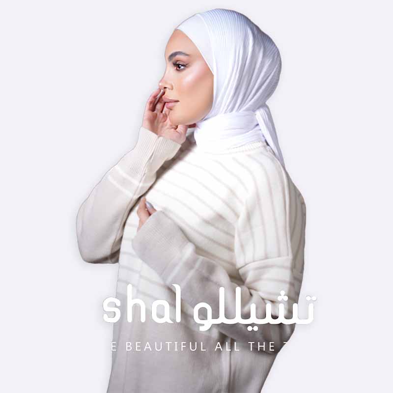 Kuwaiti striped selina 2 Hijab