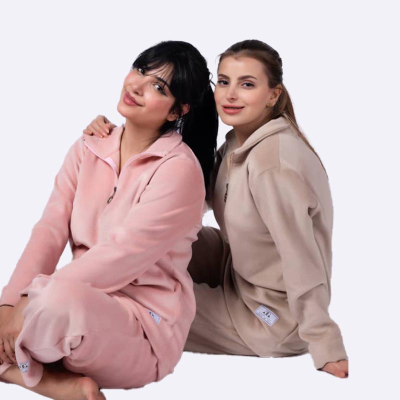 Velvet/Fleece Hooded Winter Pajama Set