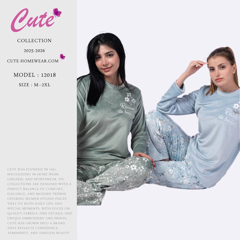 Cute Women's Floral Print Pajama Set