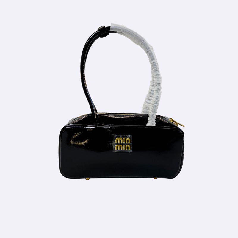 Black Patent Leather Handbag