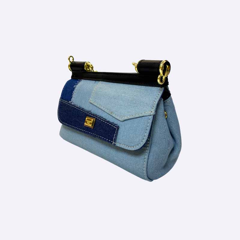Denim Patchwork Handbag