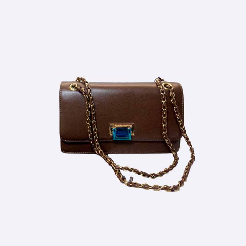 Brown Chain Shoulder Bag