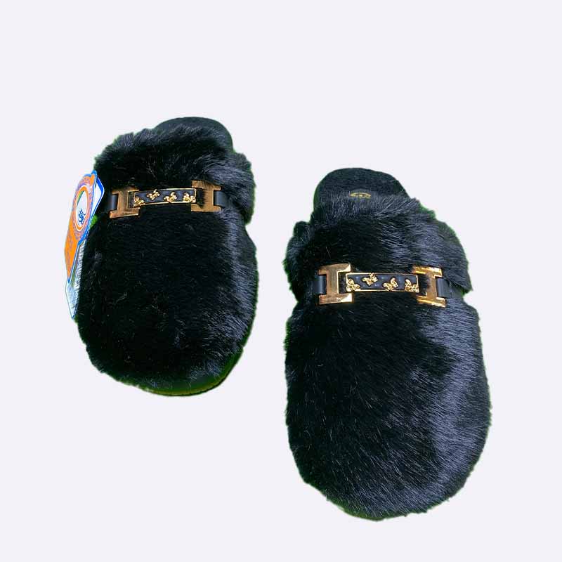 Glamorous Faux Fur Mules