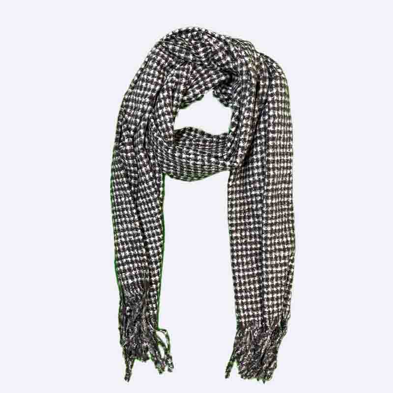 Houndstooth Fringe Scarf Collection