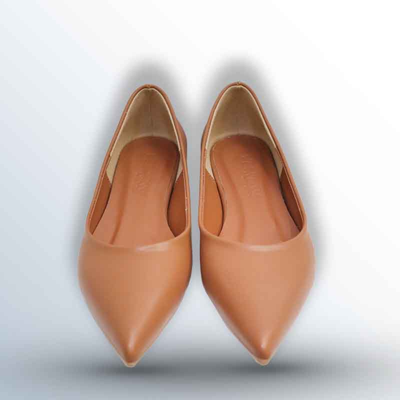 flat pointed-toe pump