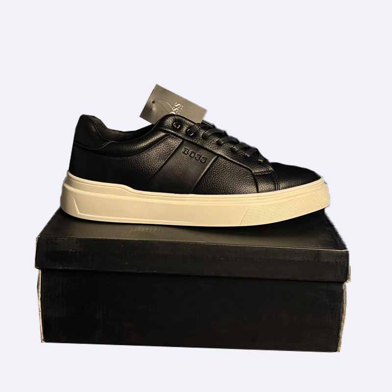 BOSS Leather Platform Sneakers