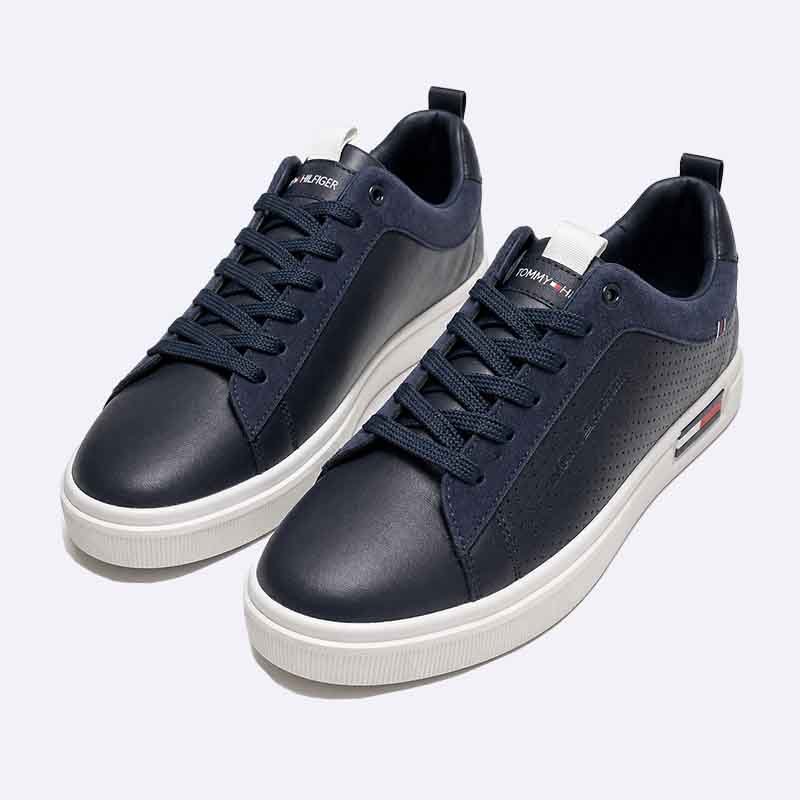 Tommy Hilfiger Perforated Leather Sneakers