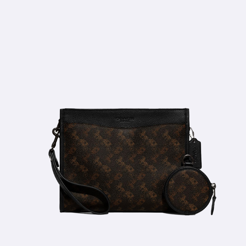 Coach Signature Jacquard Crossbody Bag with Coin Pouch