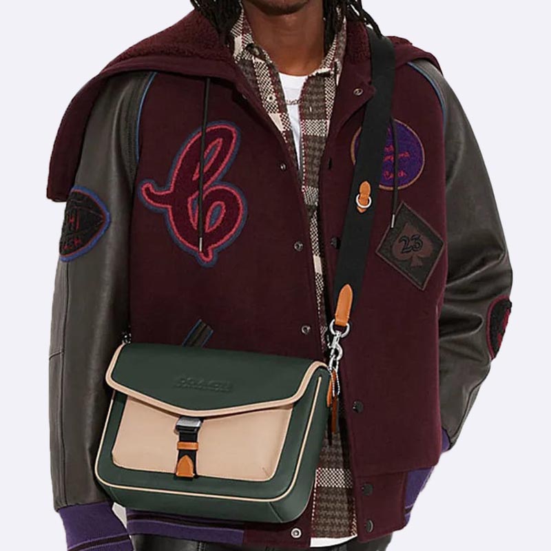 Coach Colorblock Leather Courier Bag