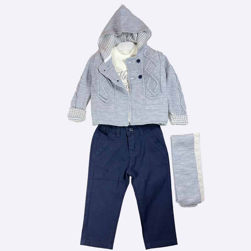 Toddler's Cozy Knitwear Set with Scarf