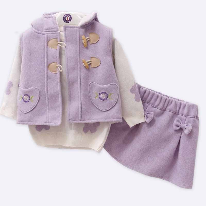 Lilac Blossom Girls 3-Piece Outfit