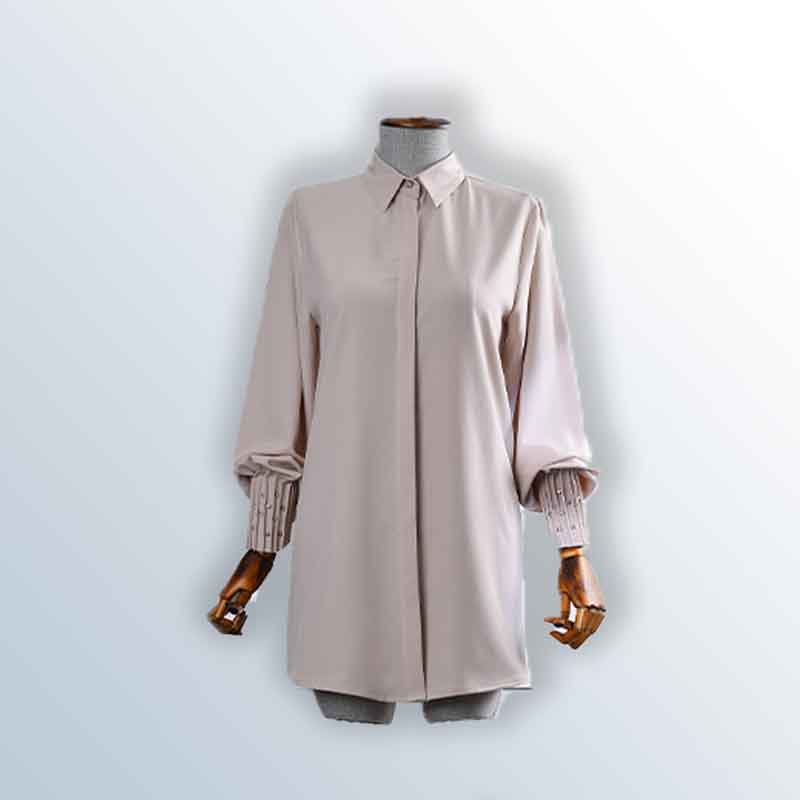 Women's Ruffled Long-Sleeve Shirt