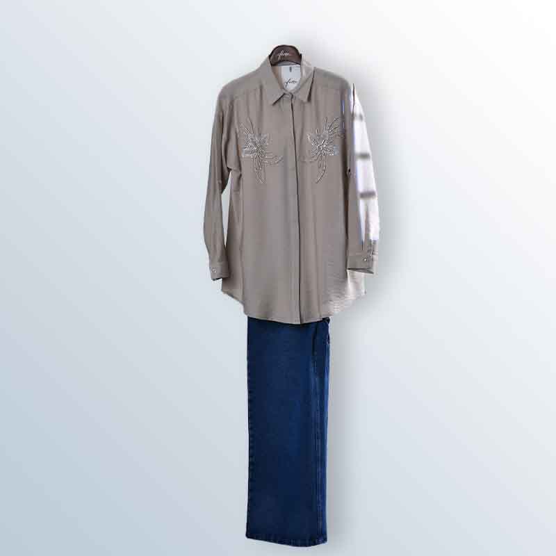 Long Sleeveless Suit with Belt and Pockets