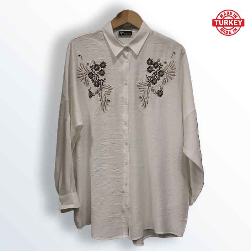 Marble sports shirt with Turkish embroidery